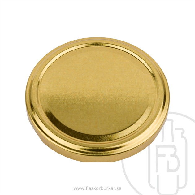 Twist off PVC free lid, 82mm, Gold